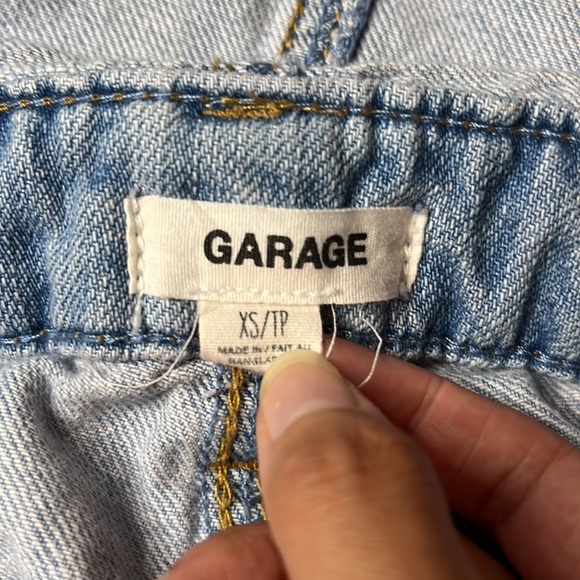 Distressed Jean Short Overalls - Picture 3 of 3